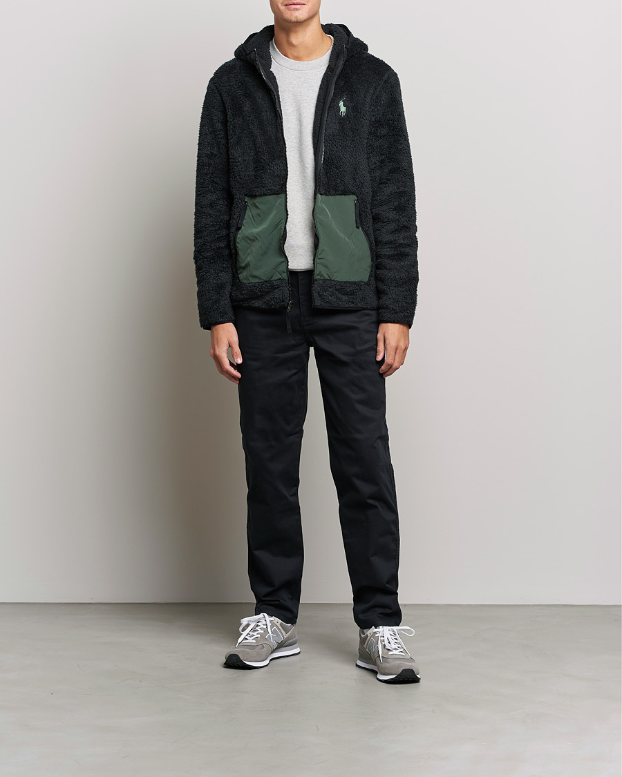 Herre | Trøjer | Polo Ralph Lauren | Curly Sherpa Full Zip Hoodie Black