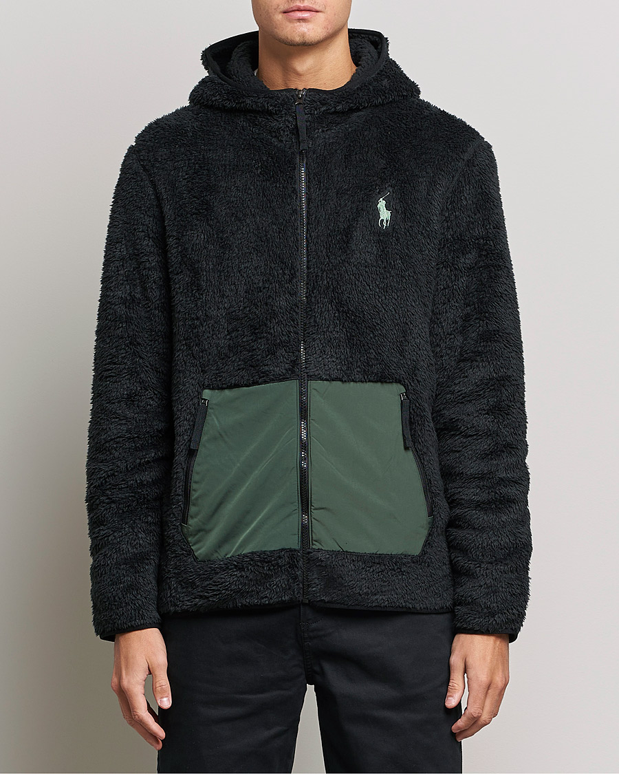 Herre | Trøjer | Polo Ralph Lauren | Curly Sherpa Full Zip Hoodie Black