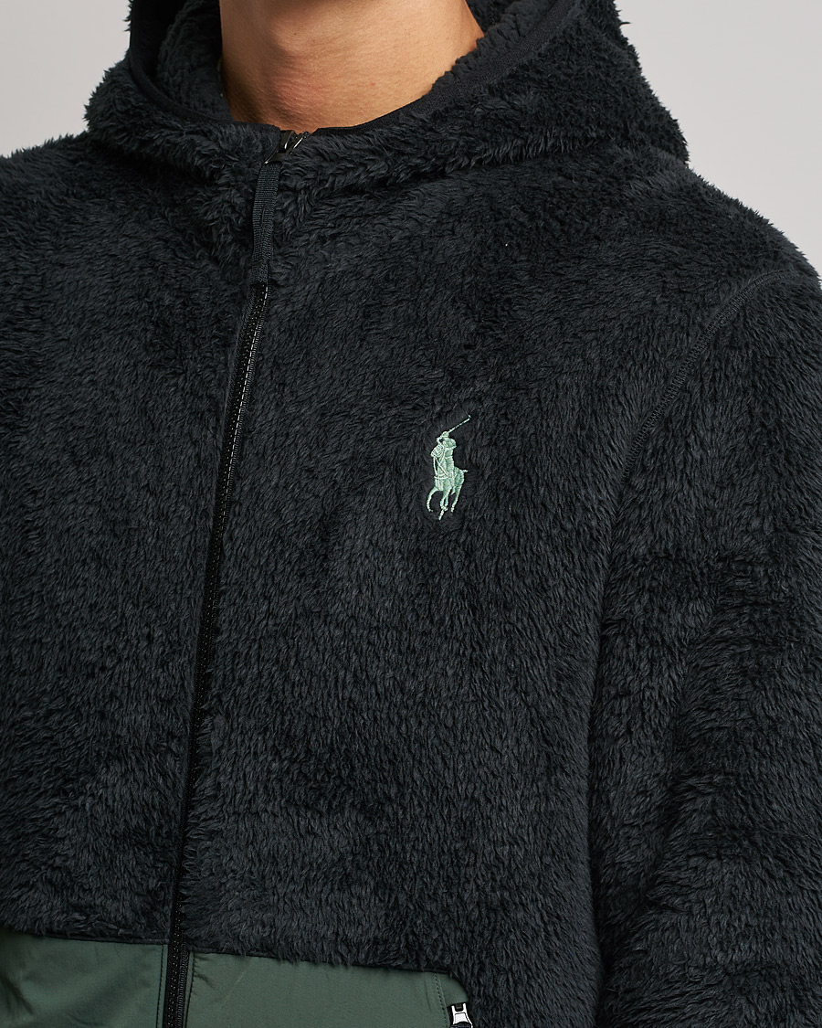 Herre | Trøjer | Polo Ralph Lauren | Curly Sherpa Full Zip Hoodie Black