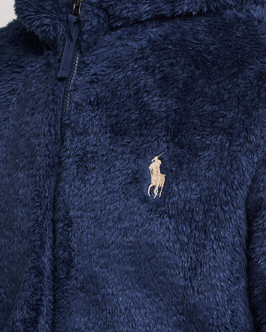 Herre | Trøjer | Polo Ralph Lauren | Curly Sherpa Full Zip Hoodie Newport Navy