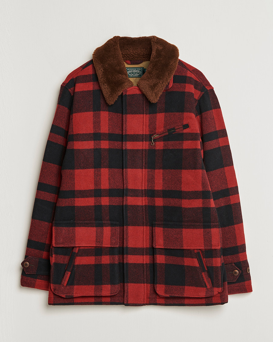 Herre | Jakker | Polo Ralph Lauren | Lumber Wool Checked Jacket Red/Black