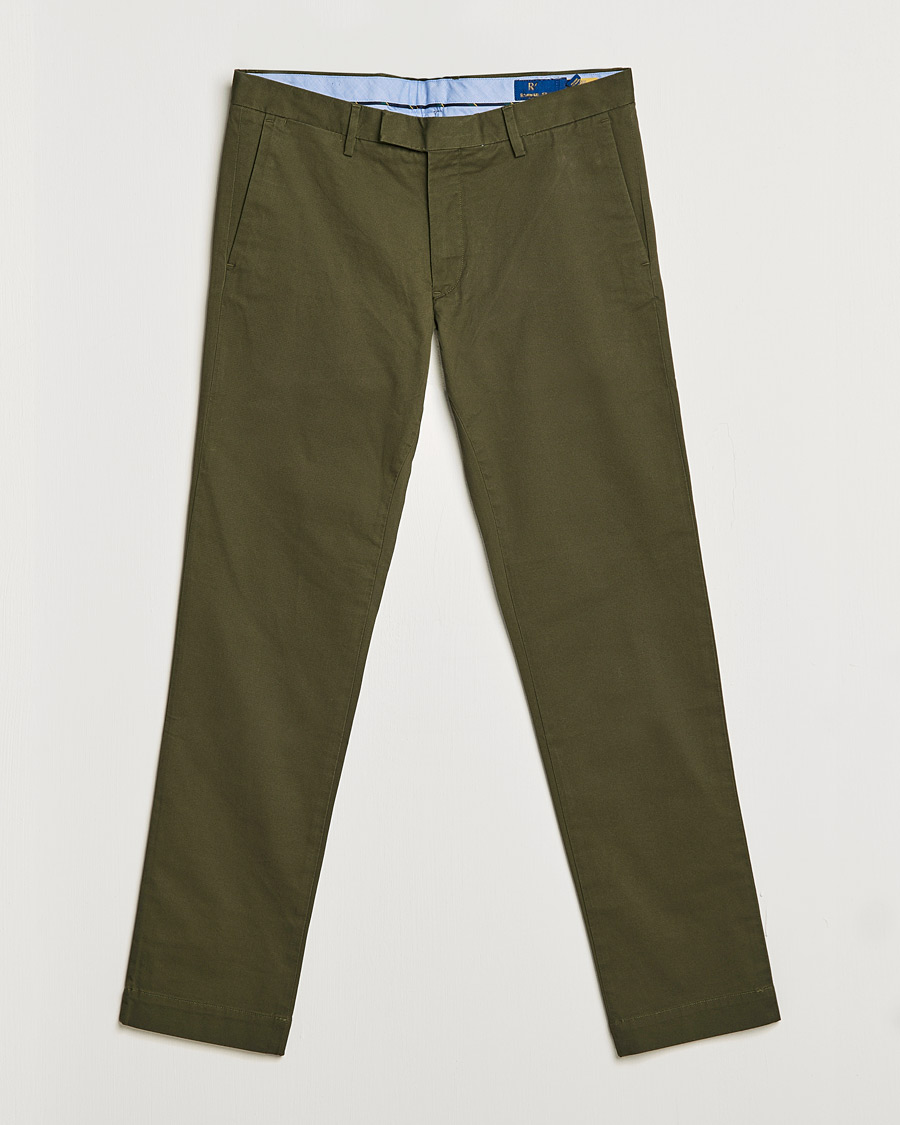 Herre | Bukser | Polo Ralph Lauren | Slim Fit Stretch Chinos Armadillo Green