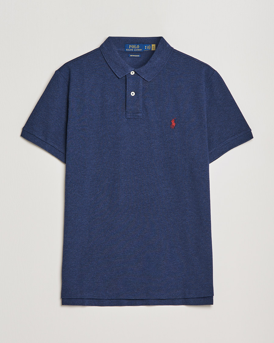 Herre | Polotrøjer | Polo Ralph Lauren | Custom Slim Fit Polo Spring Navy Heather