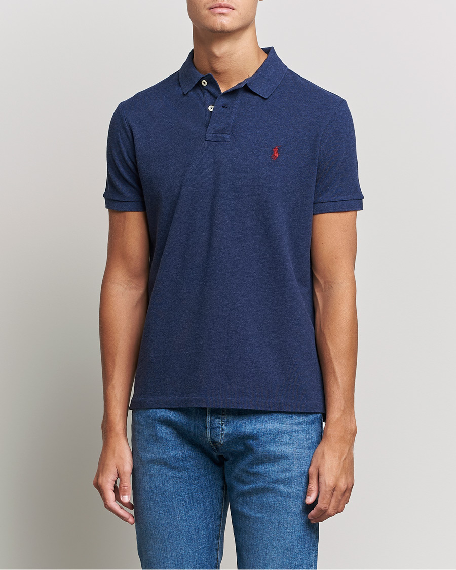 Herre | Preppy Authentic | Polo Ralph Lauren | Custom Slim Fit Polo Spring Navy Heather