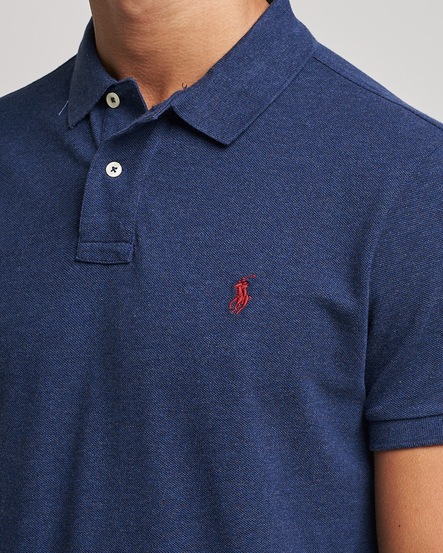 Herre | Polotrøjer | Polo Ralph Lauren | Custom Slim Fit Polo Spring Navy Heather