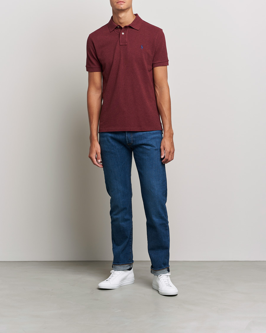 Herre | Polotrøjer | Polo Ralph Lauren | Custom Slim Fit Polo Spring Wine Heather