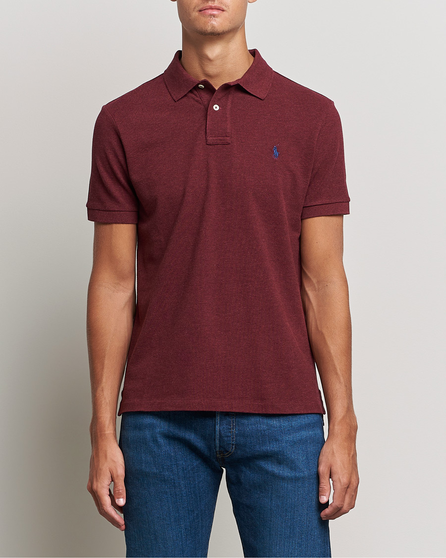 Herre | Polotrøjer | Polo Ralph Lauren | Custom Slim Fit Polo Spring Wine Heather