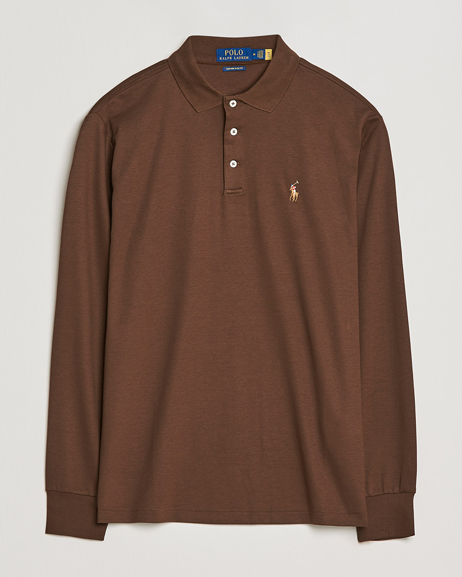 Herre | Trøjer | Polo Ralph Lauren | Luxury Pima Cotton Long Sleeve Polo American Brown