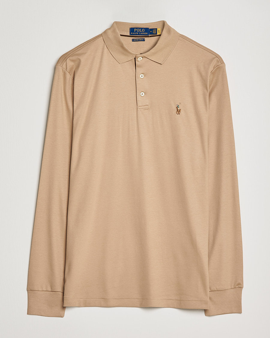Herre | Trøjer | Polo Ralph Lauren | Luxury Pima Cotton Long Sleeve Polo Vintage Khaki