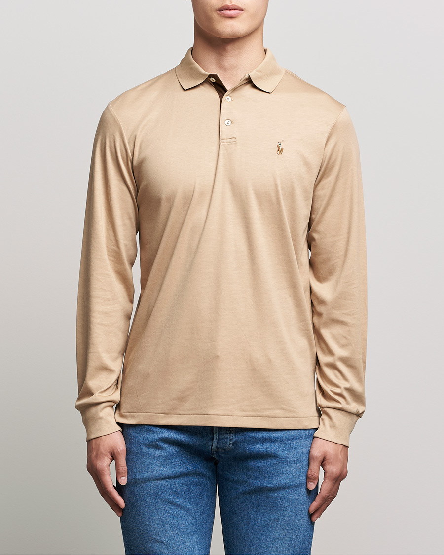 Herre | Trøjer | Polo Ralph Lauren | Luxury Pima Cotton Long Sleeve Polo Vintage Khaki