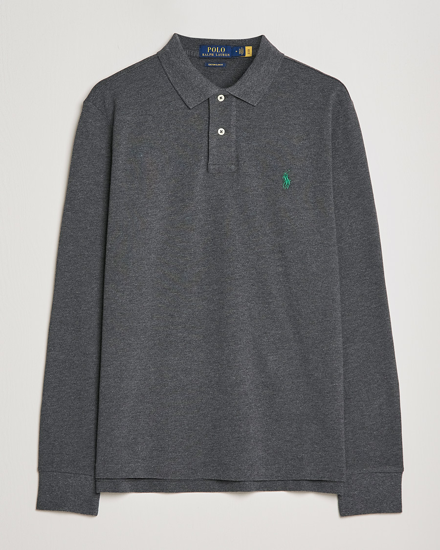 Herre | Trøjer | Polo Ralph Lauren | Custom Slim Fit Long Sleeve Polo Barclay Heathe