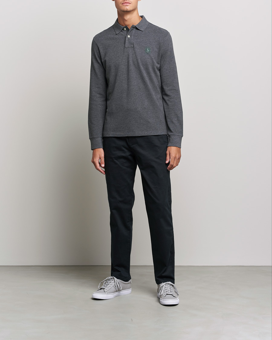 Herre | Trøjer | Polo Ralph Lauren | Custom Slim Fit Long Sleeve Polo Barclay Heathe