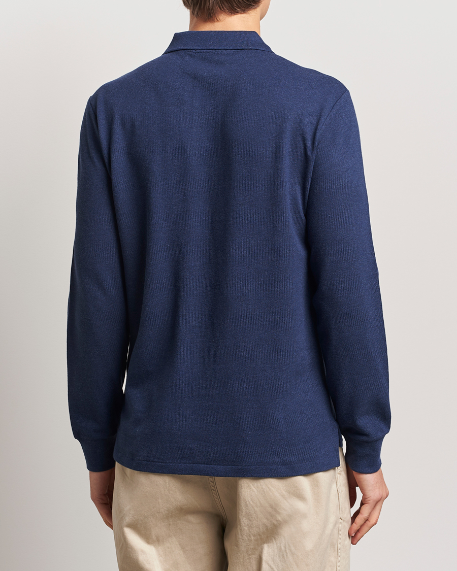 Herre | Polotrøjer | Polo Ralph Lauren | Custom Slim Fit Long Sleeve Polo Spring Navy Heather