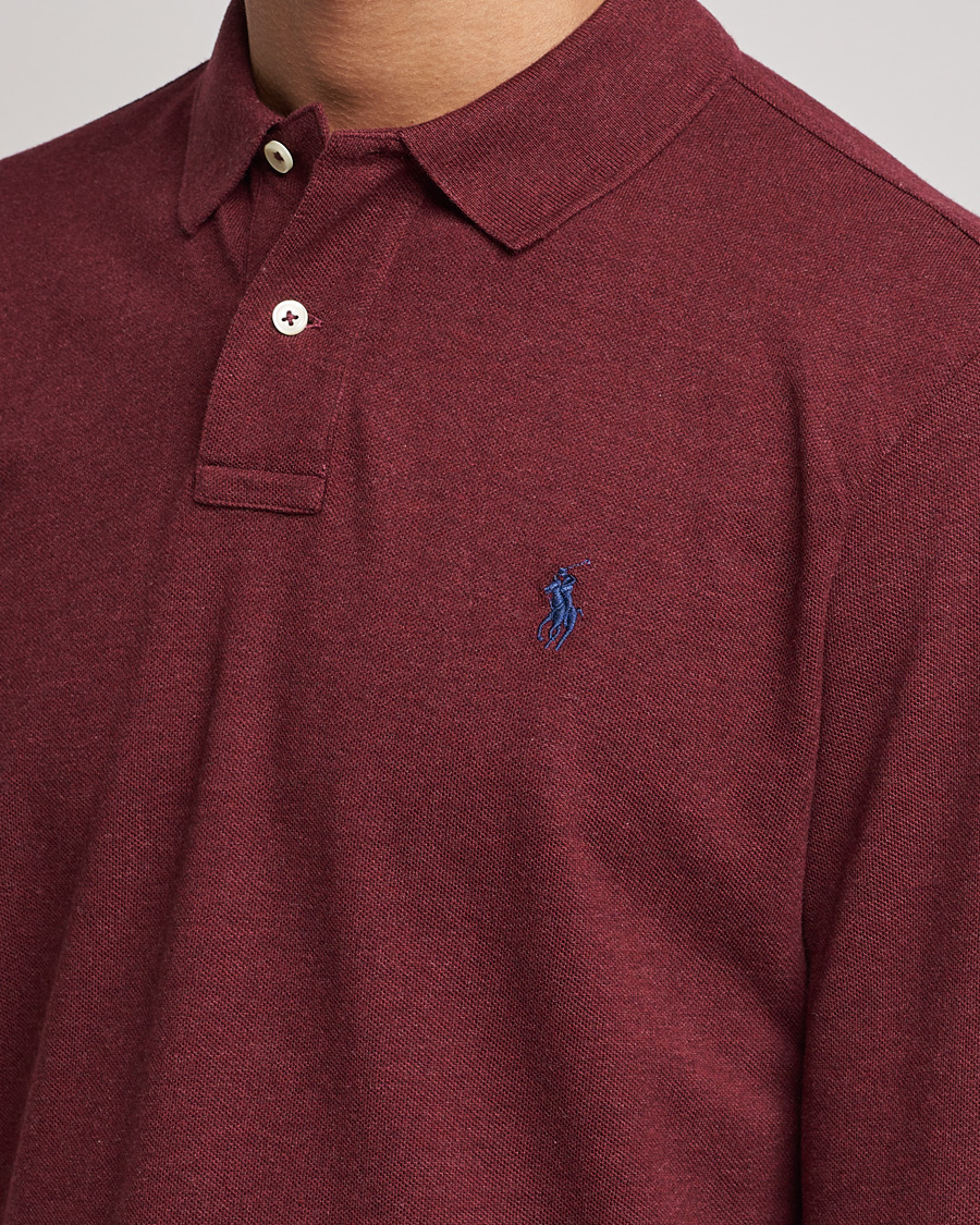 Herre | Trøjer | Polo Ralph Lauren | Custom Slim Fit Long Sleeve Polo Wine Heather