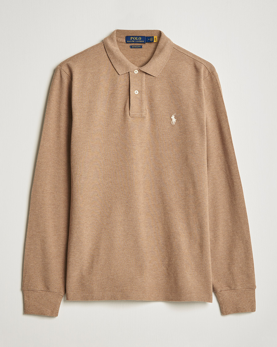 Herre | Trøjer | Polo Ralph Lauren | Custom Slim Fit Long Sleeve Polo Italian Heather