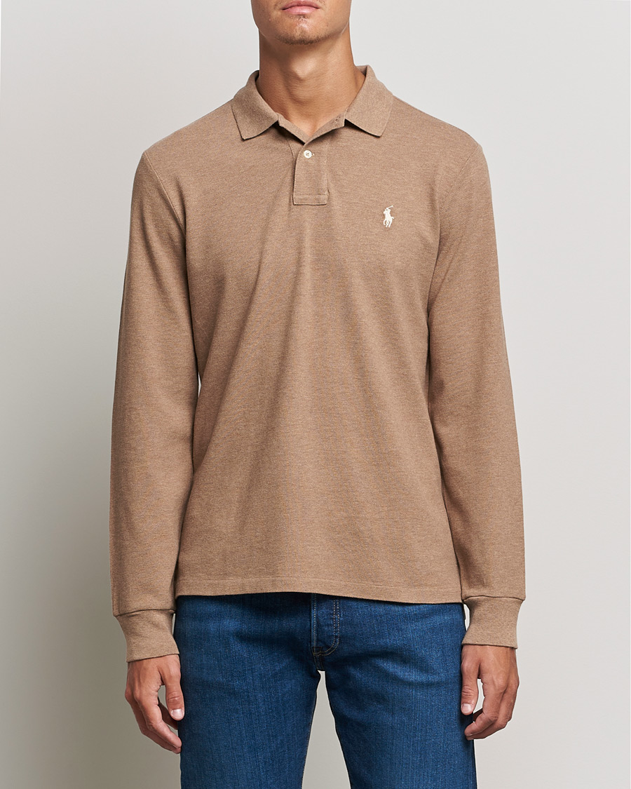 Herre | Trøjer | Polo Ralph Lauren | Custom Slim Fit Long Sleeve Polo Italian Heather