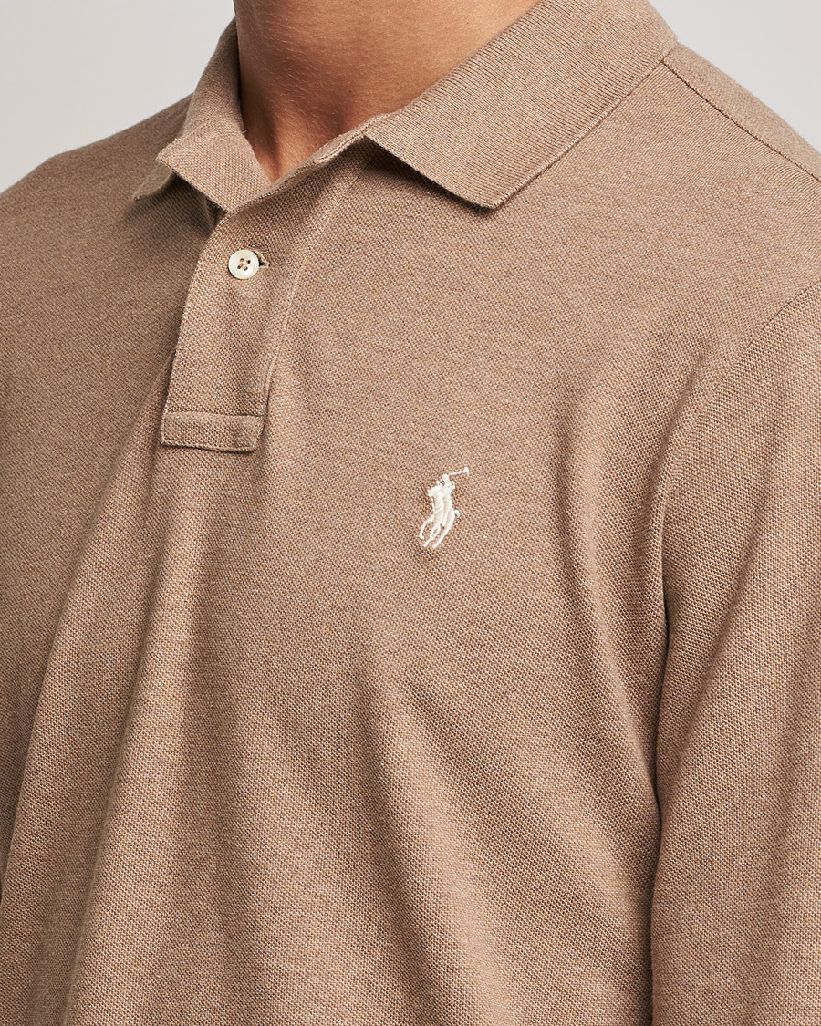 Herre | Trøjer | Polo Ralph Lauren | Custom Slim Fit Long Sleeve Polo Italian Heather