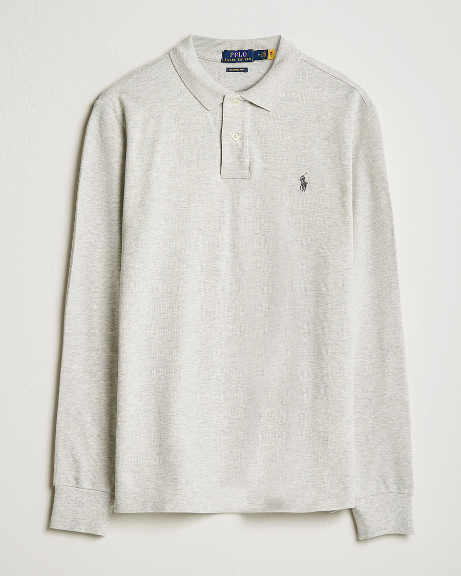 Herre | Trøjer | Polo Ralph Lauren | Custom Slim Fit Long Sleeve Polo Light Sport Heather