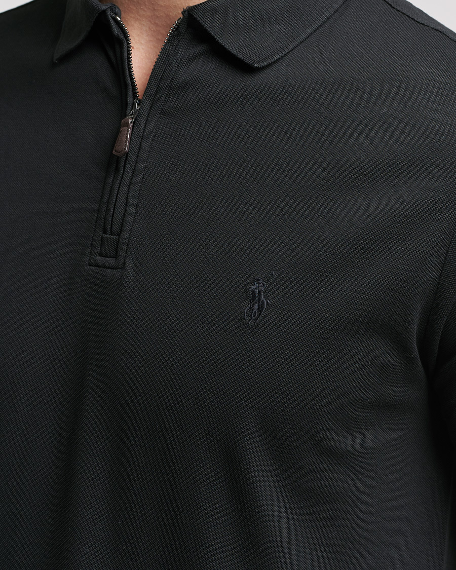 Herre | Polotrøjer | Polo Ralph Lauren | Custom Slim Fit Half Zip Polo Black