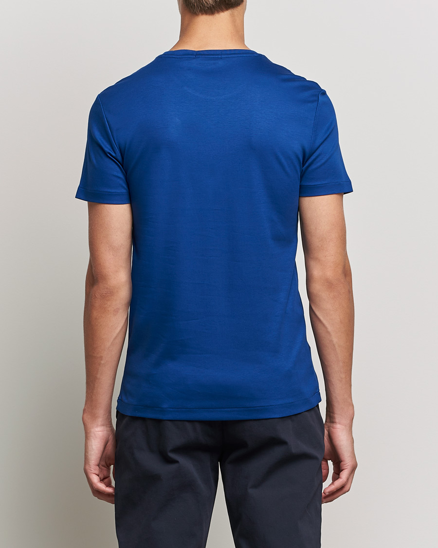 Herre | T-Shirts | Polo Ralph Lauren | Luxury Pima Cotton Crew Neck Tee Harrison Blue