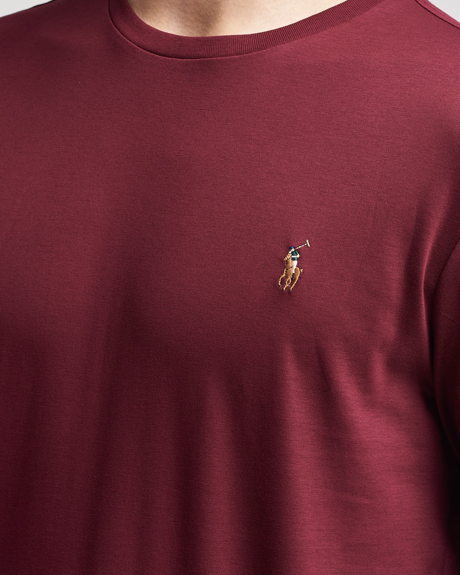 Disciplin bang mindre Polo Ralph Lauren Luxury Pima Cotton Long Sleeve Tee Classic Wine - CareOfC