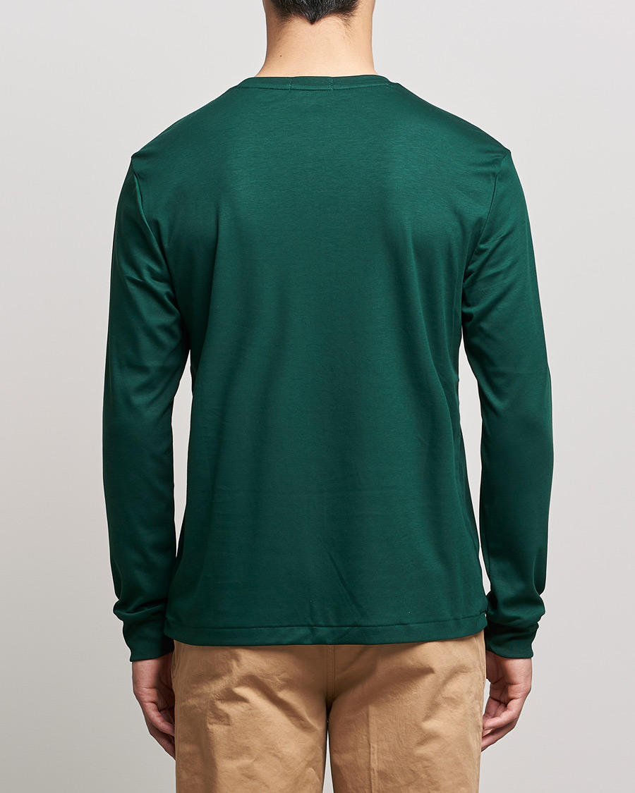 Herre | T-Shirts | Polo Ralph Lauren | Luxury Pima Cotton Long Sleeve Tee College Green