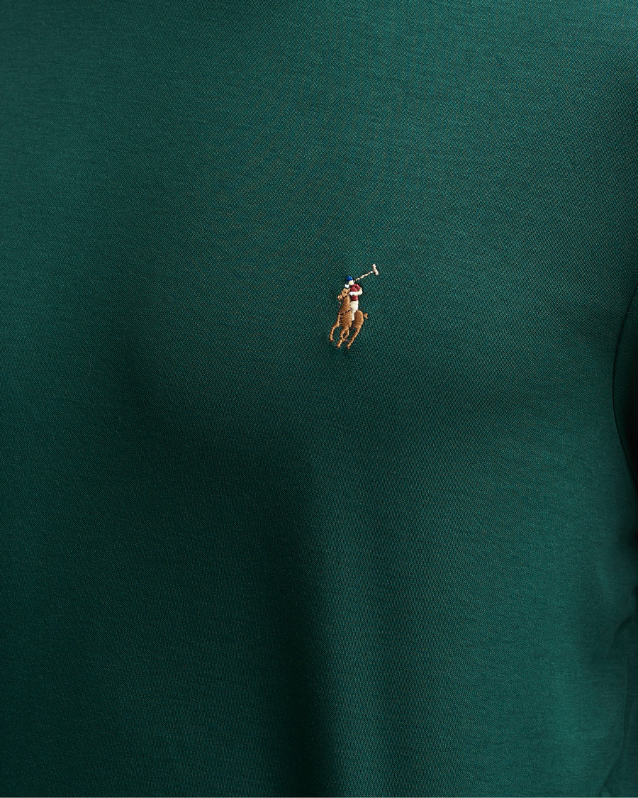Herre | T-Shirts | Polo Ralph Lauren | Luxury Pima Cotton Long Sleeve Tee College Green