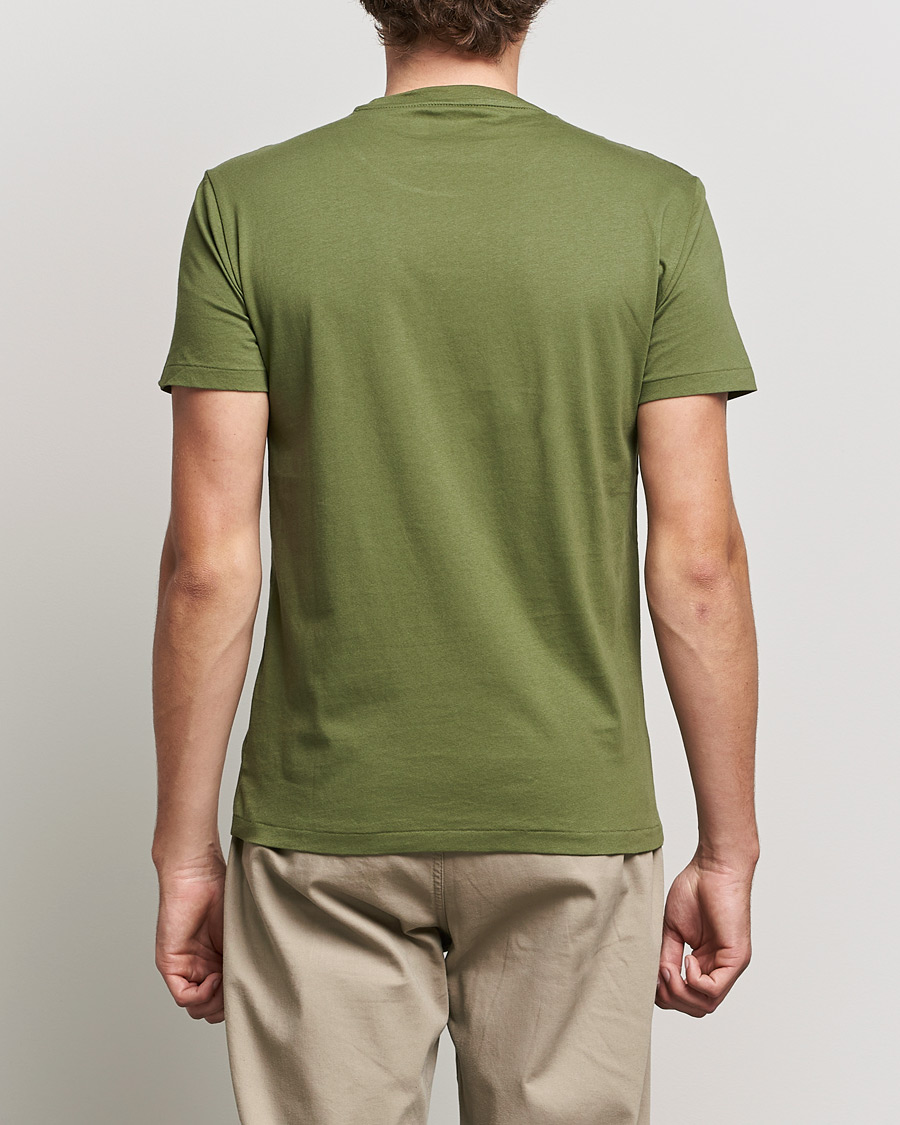 Herre | T-Shirts | Polo Ralph Lauren | Center Logo Crew Neck Tee Army Olive