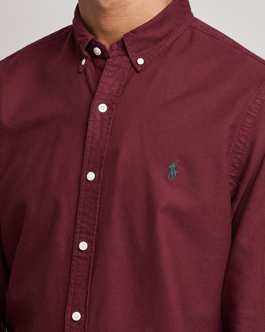 Herre | Skjorter | Polo Ralph Lauren | Slim Fit Garment Dyed Oxford Rich Ruby
