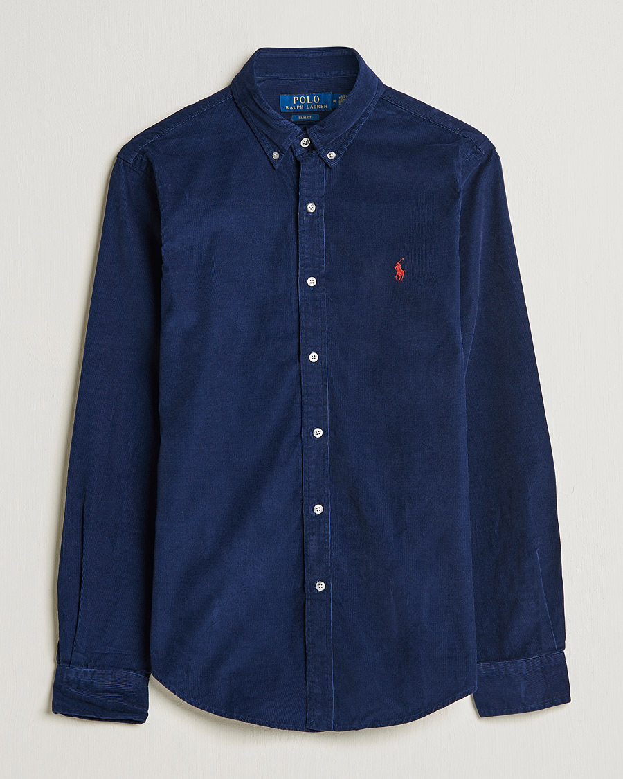 Herre | Skjorter | Polo Ralph Lauren | Slim Fit Corduroy Shirt Newport Navy