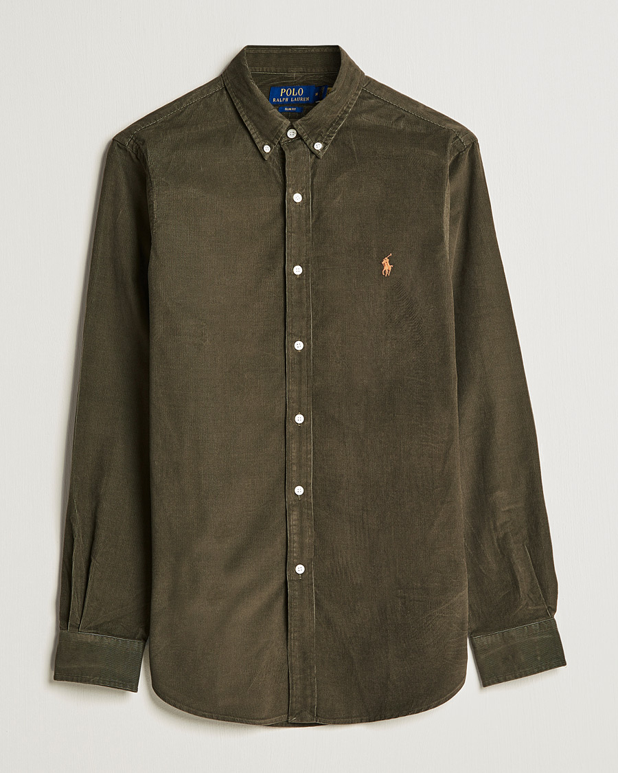 Herre | Skjorter | Polo Ralph Lauren | Slim Fit Corduroy Shirt Canopy Olive