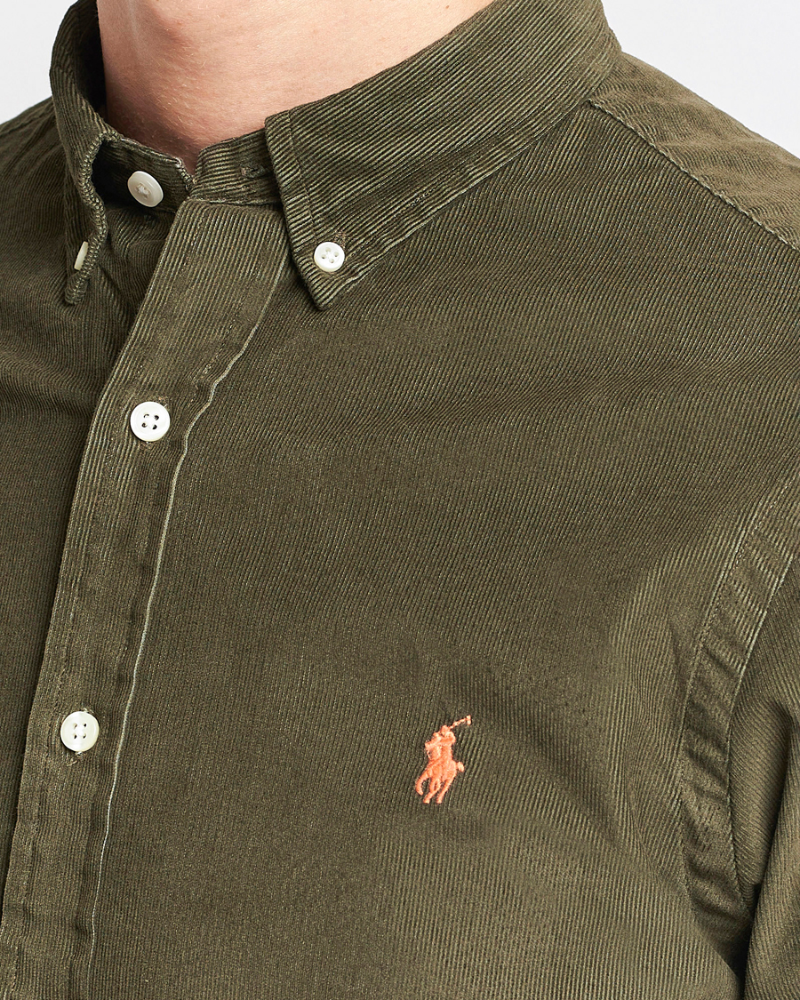 Herre | Skjorter | Polo Ralph Lauren | Slim Fit Corduroy Shirt Canopy Olive