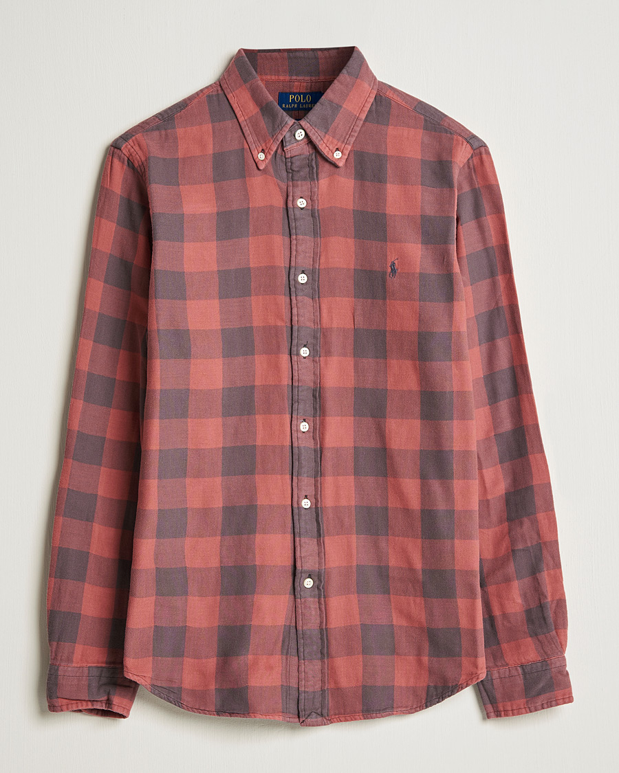 Herre |  | Polo Ralph Lauren | Custom Fit Double Faced Checked Shirt Red/Black