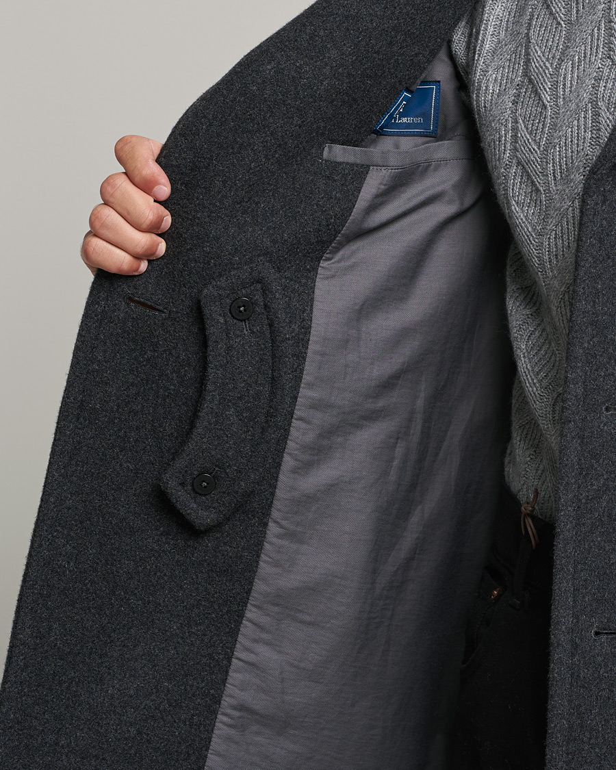 afskaffe Kor den første Polo Ralph Lauren Wool Melton Peacoat Navy Charcoal - CareOfCarl.dk