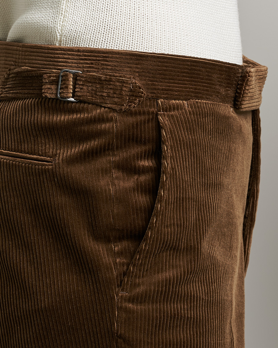 Herre | Bukser | Polo Ralph Lauren | Corduroy Pleated Drawstring Trousers Snuff