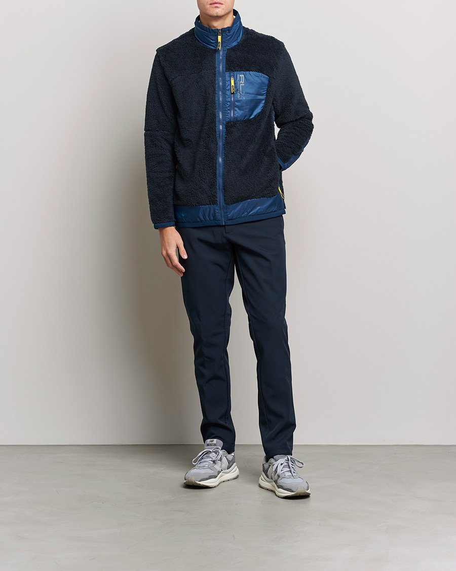 Herre | Trøjer | RLX Ralph Lauren | Hi-Pile Full Zip Sweater College Navy