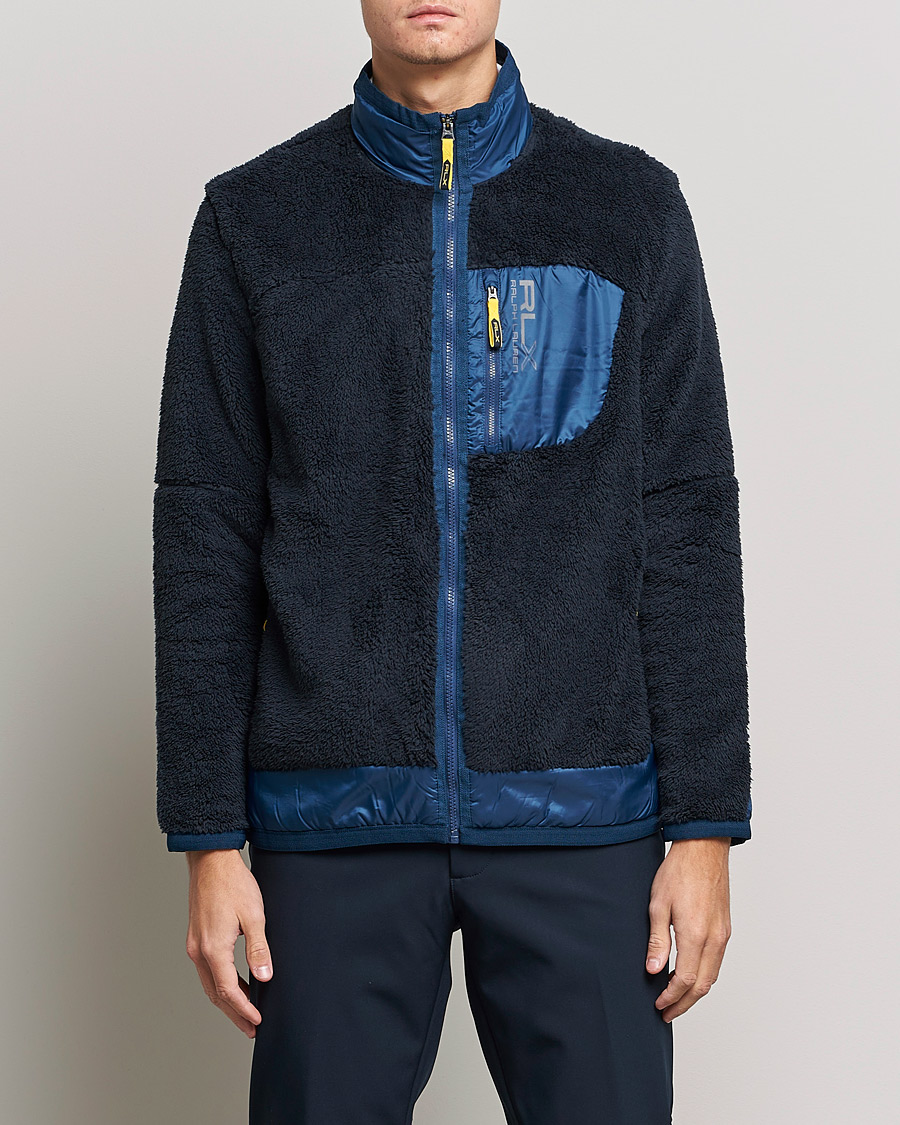 Herre | Fleecetrøjer | RLX Ralph Lauren | Hi-Pile Full Zip Sweater College Navy