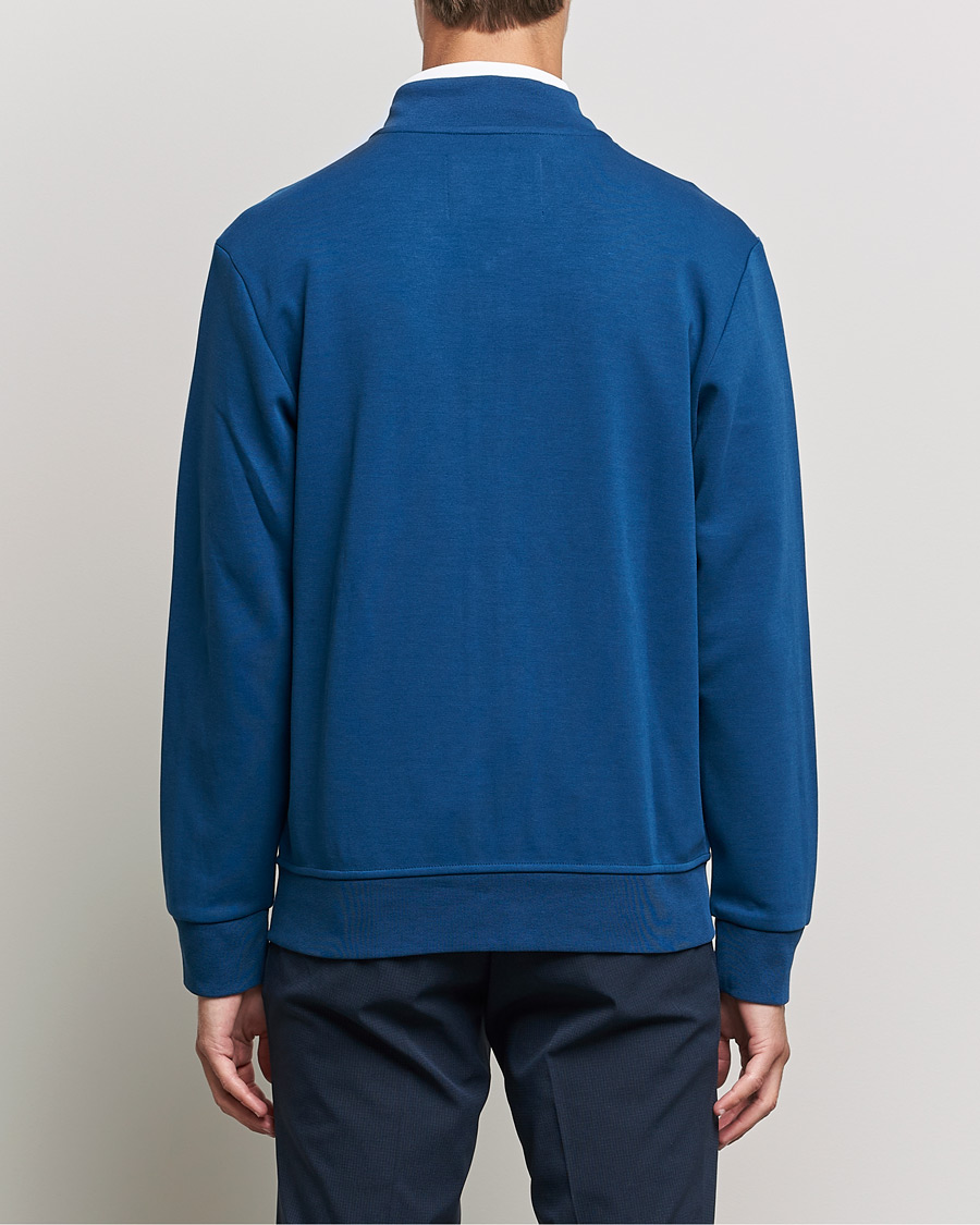 Herre | Trøjer | RLX Ralph Lauren | Double Knit Full Zip Sweater Raleigh Blue