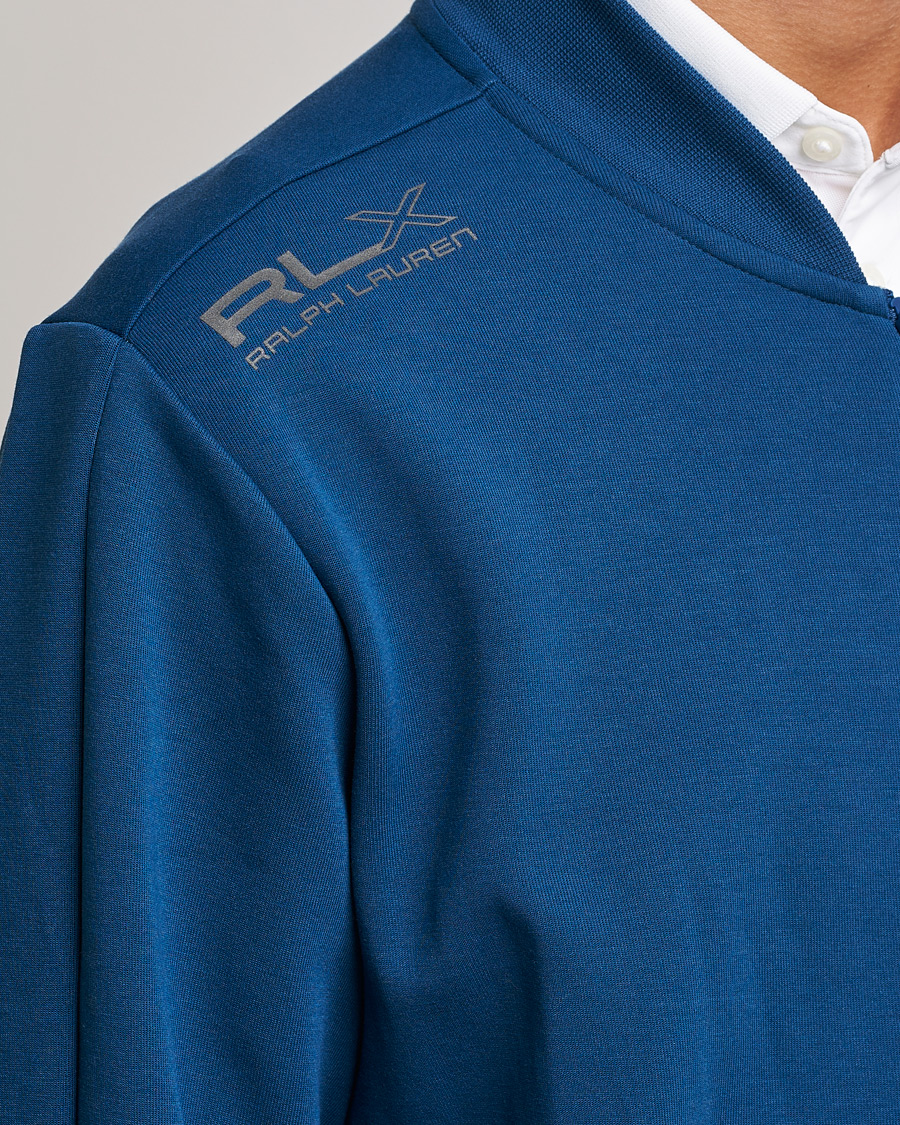 Herre | Trøjer | RLX Ralph Lauren | Double Knit Full Zip Sweater Raleigh Blue