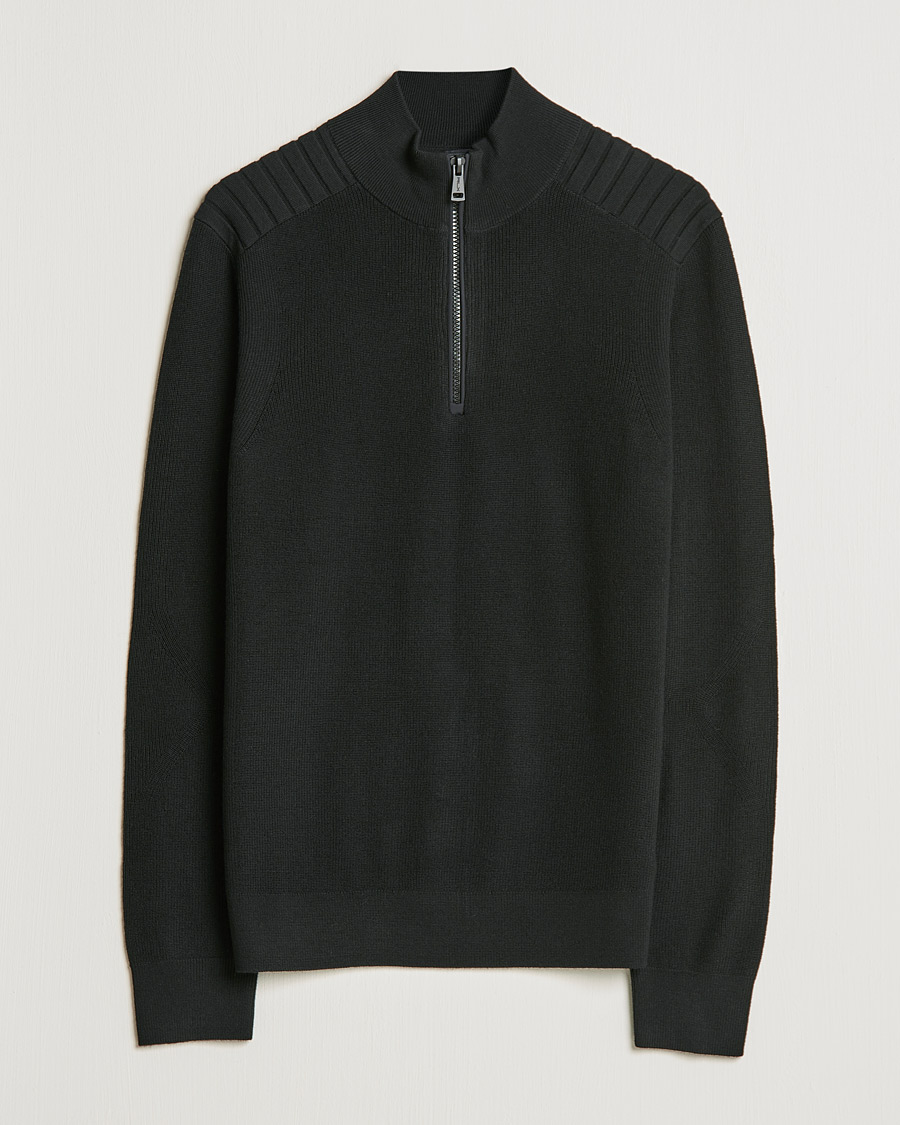 Herre | Trøjer | RLX Ralph Lauren | Merino Half Zip Sweater Black