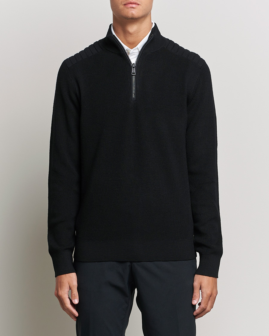 Herre | Trøjer | RLX Ralph Lauren | Merino Half Zip Sweater Black