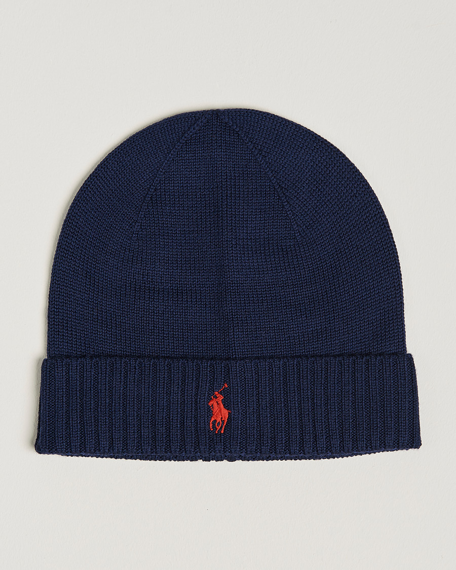 Herre | Huer | Polo Ralph Lauren | Merino Beanie Hunter Navy
