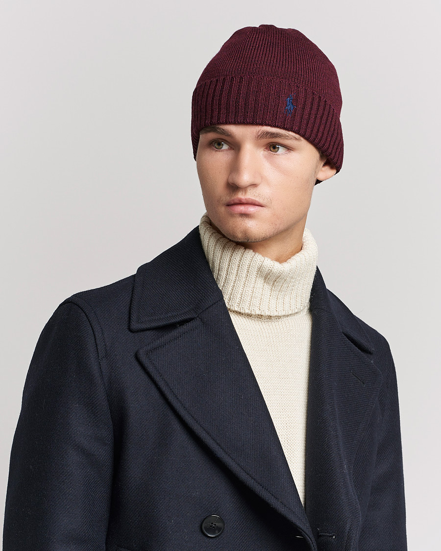 Herre |  | Polo Ralph Lauren | Merino Wool Beanie Aged Wine Heather