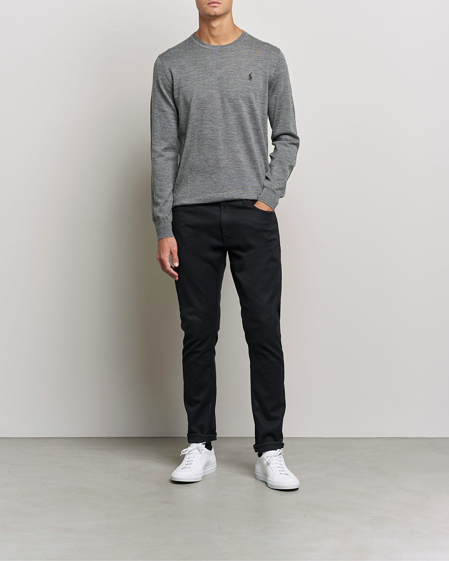 Herre | Trøjer | Polo Ralph Lauren | Merino Crew Neck Pullover Fawn Grey Heather