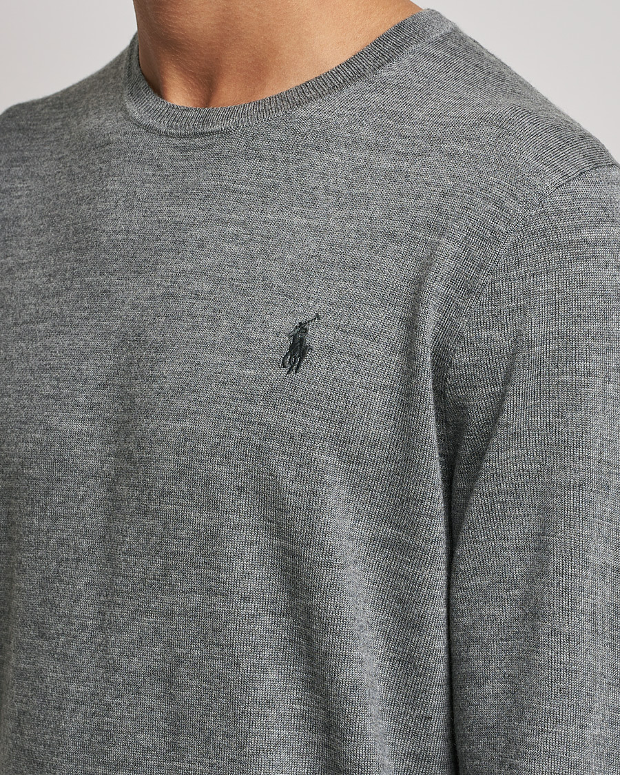 Herre | Trøjer | Polo Ralph Lauren | Merino Crew Neck Pullover Fawn Grey Heather