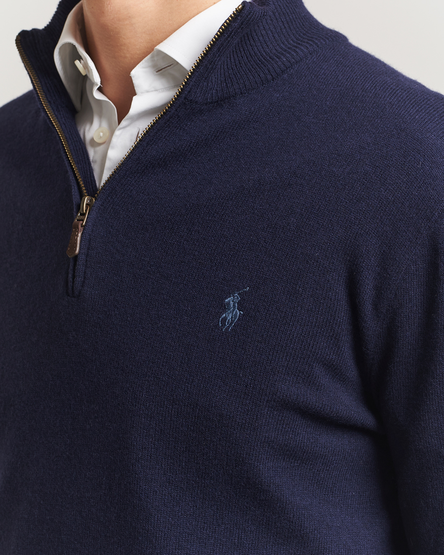 Herre | Trøjer | Polo Ralph Lauren | Merino Half-Zip Sweater Hunter Navy