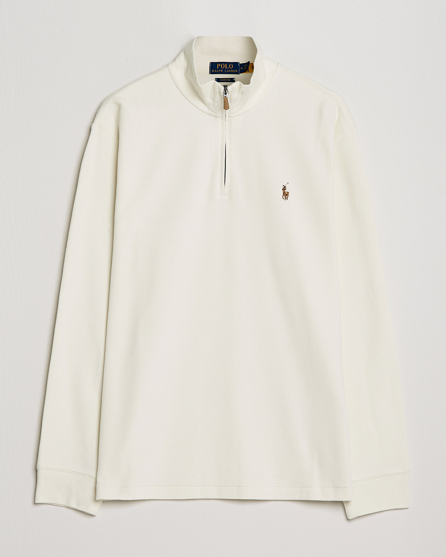 Herre | Trøjer | Polo Ralph Lauren | Double Knit Jaquard Half Zip Sweater Chic Cream
