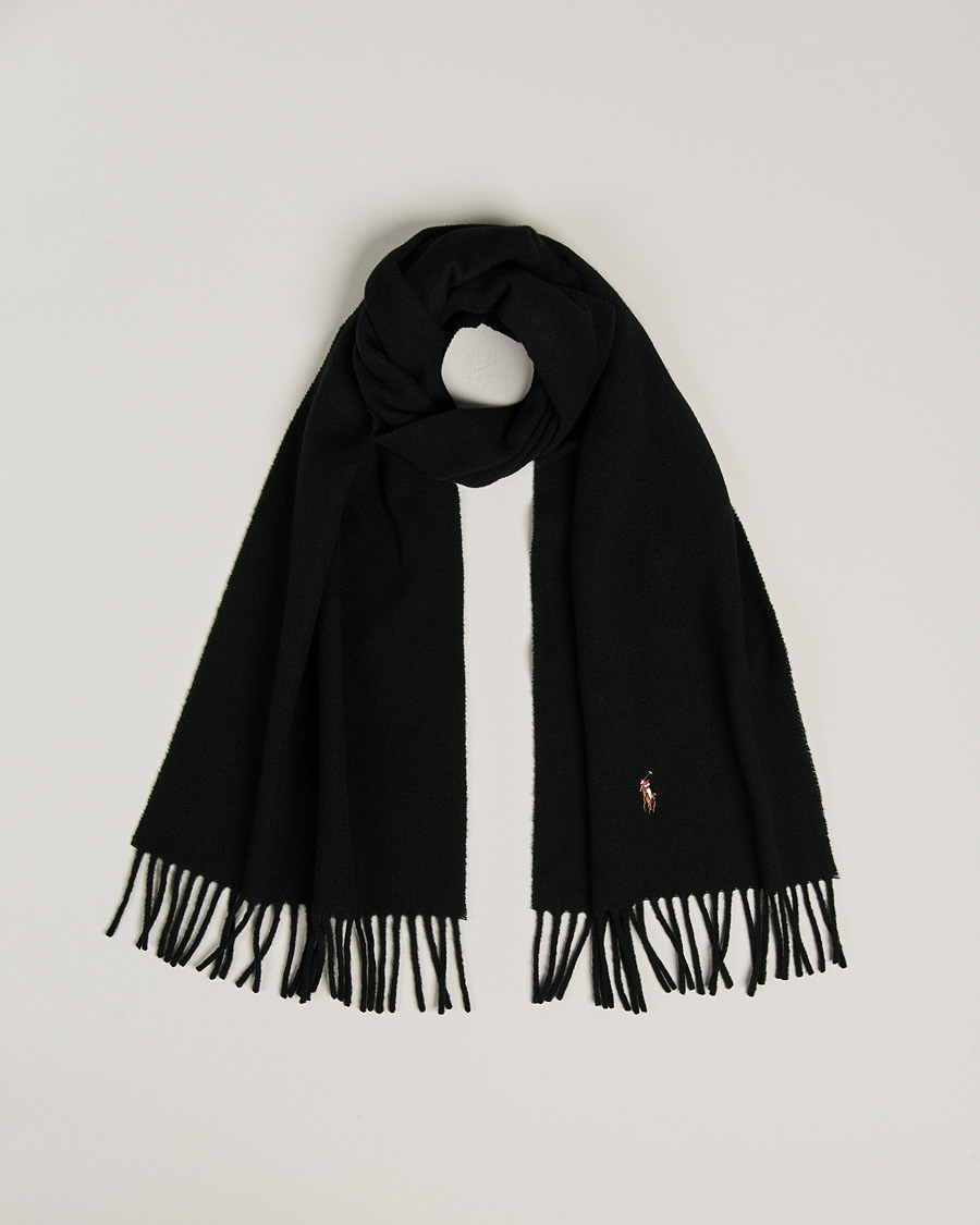 Herre | Polo Ralph Lauren Signature Wool Scarf Black | Polo Ralph Lauren | Signature Wool Scarf Black