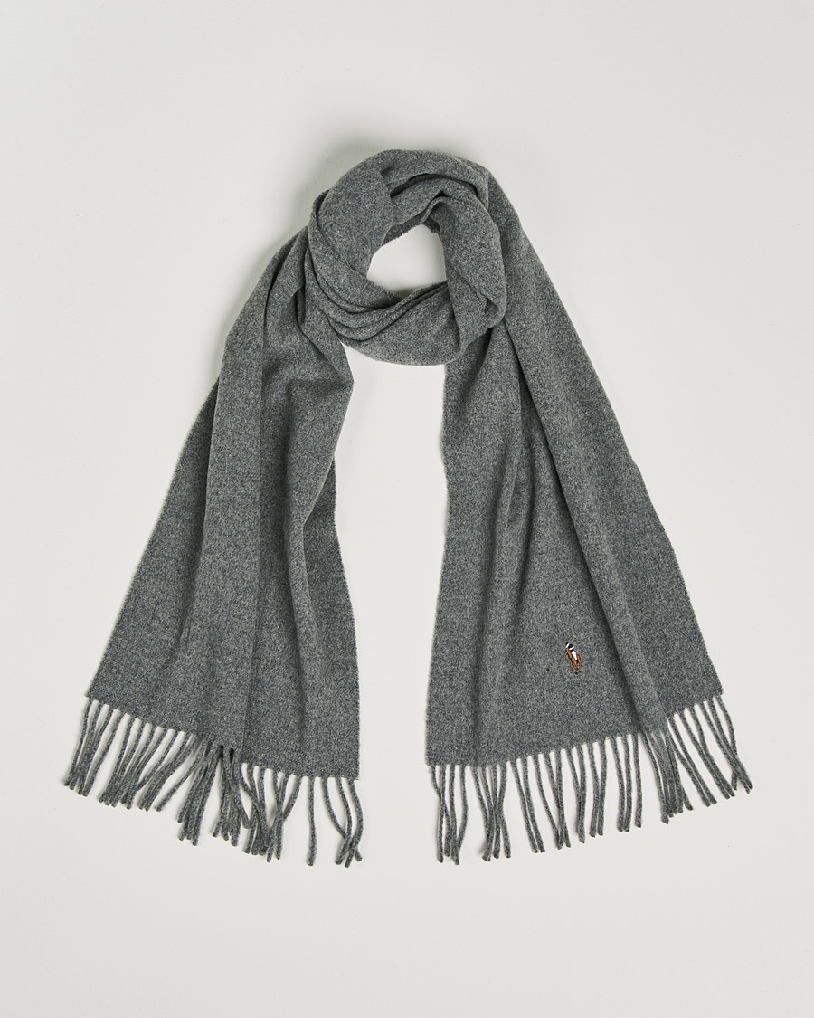 Herre | Polo Ralph Lauren Signature Wool Scarf Fawn Grey Heather | Polo Ralph Lauren | Signature Wool Scarf Fawn Grey Heather