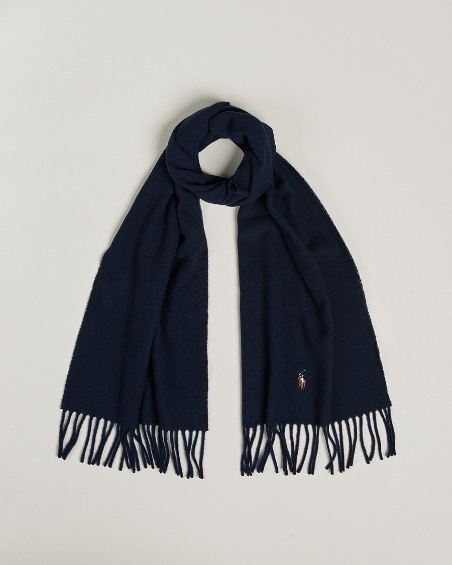 Herre | Polo Ralph Lauren Signature Wool Scarf Hunter Navy | Polo Ralph Lauren | Signature Wool Scarf Hunter Navy